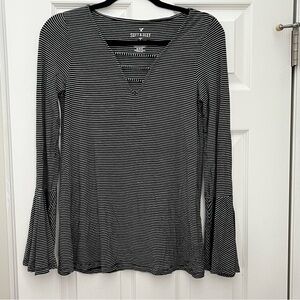 AEO soft and sexy bell sleeve long sleeve shirt